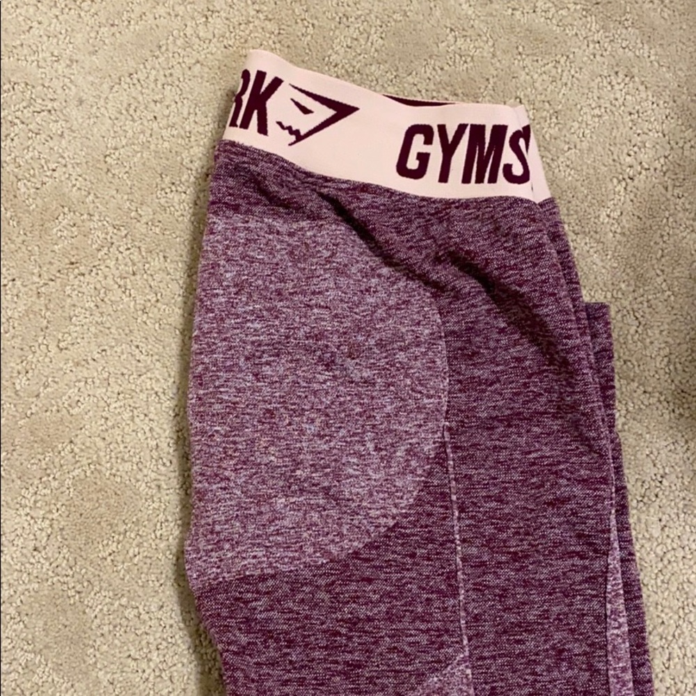 Gymshark Flex Leggings In Dark Ruby/Blush Nude Fu… - image 5